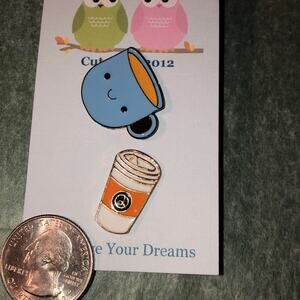 Piece Pin Set Brooch Coffee Cup Latte Cappuccino